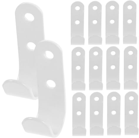 VILLFUL Heavy Duty White Trailer Tarp Clips Set with Screws Weather Resistant Awning Hooks for Cargo Net Rv Sunshade Tent Fastening and Towing Safety Vibration Resistant Tarp Clamps for