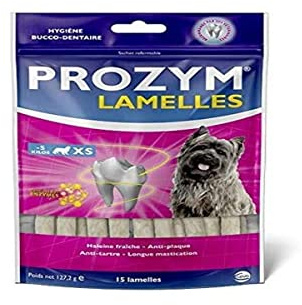 PROZYM Pack15 Lamelles pour Chiens - Soin Dentaire à mâcher - N°1 chez Les vétérinaires - Haleine fraîche - Anti-tartre - Anti-Plaque - Gencives saines - 15 Lamelles (XS)