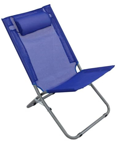 milani home - spiaggina mare pieghevole, acciaio e textilene, alta pieghevole, verde