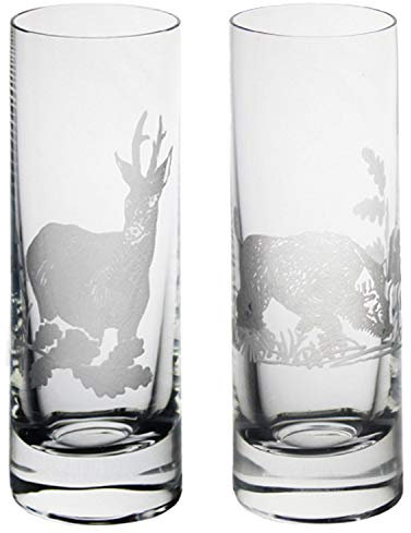 Bohemia Crystal Glass Schnapsgläser 50 ml Jagdmotiv 6er Set