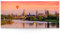 Glas-Bild Skyline mit 110x50cm. Wunderschönes Acrylglasverbundbild mit 8mm als Wandbild, Motiv Dresden Elbe, zur Dekoration in Küche, Esszimmer, Wohnzimmer. Mit Aufhängung