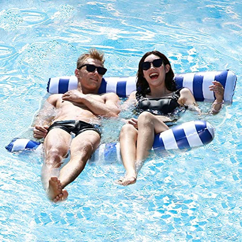 Luftmatratze Pool, Wasserhängematte, Luftmatratze Wasser 2 Personen, Wasserliege mit Netz, Pool Hängematte, Wasserspielzeug Kinder Pool Spielzeug Erwachsene Schwimmende Hängematte Schwimmnudel Strand