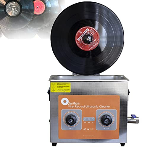 4la UltraljudsrengöRare I Rostfritt StåL, UltraljudsrengöRare - UltraljudsrengöRare FöR Vinylskivor, 140w 0-60 Min Timer Och Temperaturkontroll FöR 12-Tumsskivor,220V
