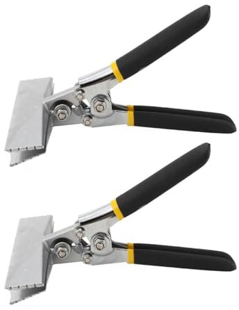 Lfhelper 2 STK Manuelle Blechbiegezange Blechbieger Metal Biegezange Flachwerkzeug 6zoll Blechbiegewerkzeug Crimpzange Gerades Metall Ehemaliges Bender Nahtzange Blechwerkzeuge mit Rutschfestem Griff