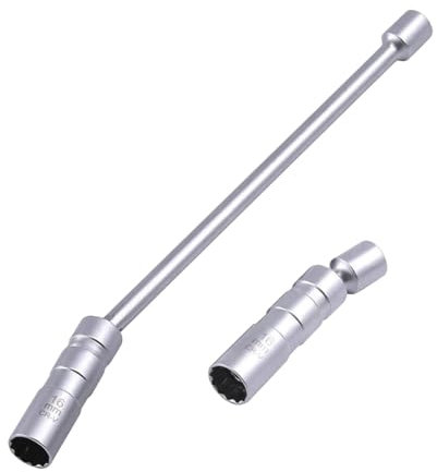 JNNJ Universal Flexibel Zündkerzenschlüssel, Zündkerzen Entferner Installationswerkzeug, Magnetisch schwenkbare magnetische Steckschlüssel für Auto Motorrad(16mm)