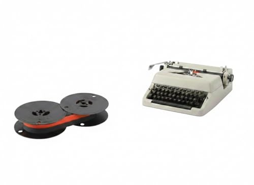 Farbbandfabrik Ruban encreur Noir/rouge Compatible avec Olympia Traveller DE Luxe Taille 1