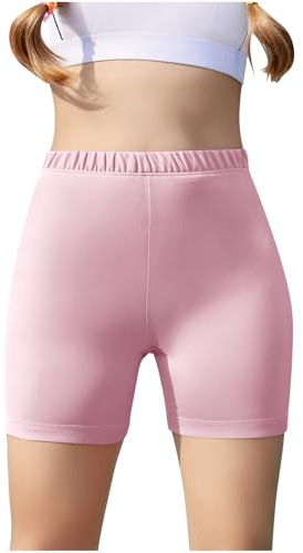 Ofertas Flash Del Dia Leggins Niña Mallas Cortos de Ciclismo de Algodón Pantalones Corto Deportivo para Yoga Danza Gimnástica Transpirable y Cómodo Elástico Leggings Tipo Bóxer Ropa Niña 5-14 Años