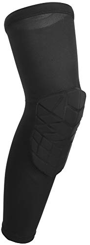 KIMISS Modas de Rodilla de Compresión de Baloncesto para Adultos y Niños - Equipo de Protección Anticollision Transpirable para Deportes, Negro (M)