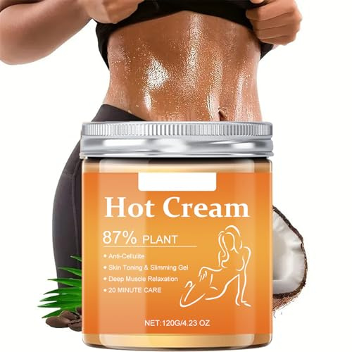 Firming Hot Cream, fettförbränningskräm, fuktgivande kroppskräm för mage, ben, armar och rumpa, för en välpreparerad hudkänsla body kräm orange