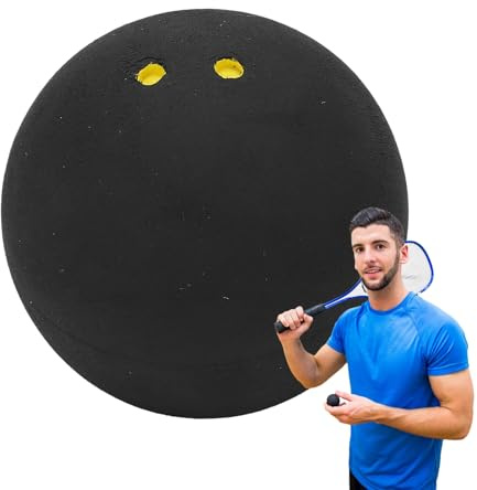 Squashbälle mit Doppelt Gelb Punkt - Trainingsbälle für Sport und Freizeit,Doppelter Gelber Punkt Trainingsausrüstung Für Anfänger Und Fortgeschrittene Einfacher Transport Wettkampfvorbereitung Sporta