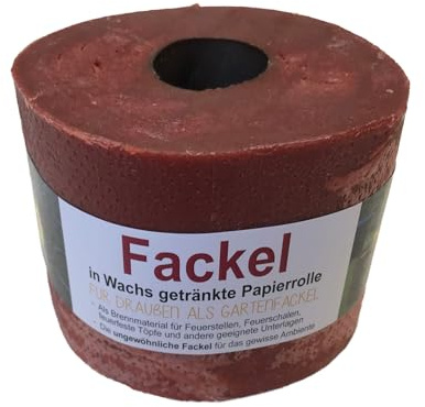Freckenhorster Werkstätten Fackeln - in Wachs getränkte Papierrolle | Handgefertigt | Made in Germany (Fackel, 15, Stück)