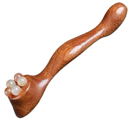 Rodillo Ocular Masajeador Pequeño de Madera Portátil y Ligero