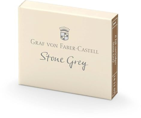 Graf von Faber-Castell 141103 Tintenpatronen, steingrau