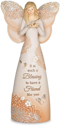 Pavilion Gift Company 19072 Friend Angel Figurine, 7-1/2-Inch,Beige/Copper
