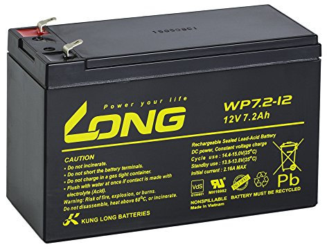 Long Bleiakku WP7.2-12 F1 12V 7,2Ah mit VDs
