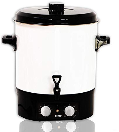 DMS® EA27.T Einkochautomat 27 Liter Einkochtopf Glühweintopf Heißgetränkeautomat Zeitschaltuhr bis 120 Minuten, einstellbare Temperatur 1800 Watt Einkocher