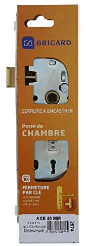 Bricard - 2674 - Serrure pour porte de chambre- d'intérieur- Electrozinguée
