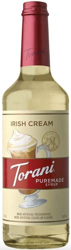 Torani Puremade Sirup, irischer Sahnegeschmack, Glasflasche, natürliche Aromen, 750 ml