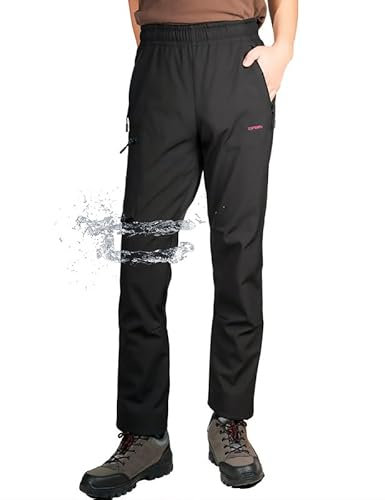 Tofern Pantalon Ski Femme Imperméable Respirant Pantalon Randonnée Chaud Softshell Thermique Étanche Coupe-Vent Hiver Pantalon de Montagne Neige Escalade