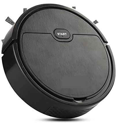 DieffematicJQX Robotdammsugare Robotdammsugare Trådlös Golvmaskin Hushållsapparater Rengöring Sotning Dammsugare Hushåll (Color : Schwarz)