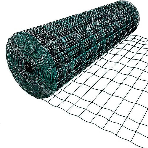 Acan Tradineur - Rollo de Malla metálica galvanizada, Cuadrada, Valla, Cierre de Alambre, cercar jardín, gallinero, finca, Alta Resistencia (Gris - 0,5 x 3 m)