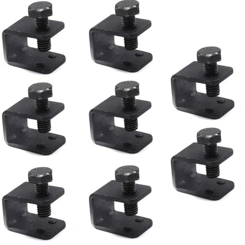 8 PCS Universal Car Auto Splash Guards U C Clamps Car Auto Splash Guards Fitting Fixing, Bolt On No Drilling Clips Mud Flaps For W/Fender Flange