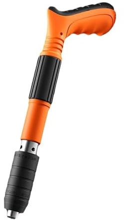 Mini pistola de clavos manual para ladrillo, hormigón y madera, portátil y silencioso, diseño robusto, potencia ajustable pistola de uñas de pared (naranja)