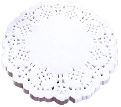Eoixuqba 200 pezzi di punte per torte piccole da 14 cm – punte rotonde, piccole in carta, in pizzo, rotonde, per torte, per la cottura,