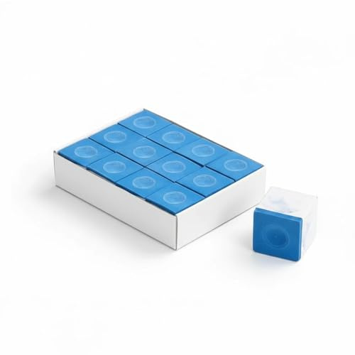 panurok Billiard Cue Chalk Snooker Chalk Pool Chalk 12-Pack Blue Cue Table Accessories