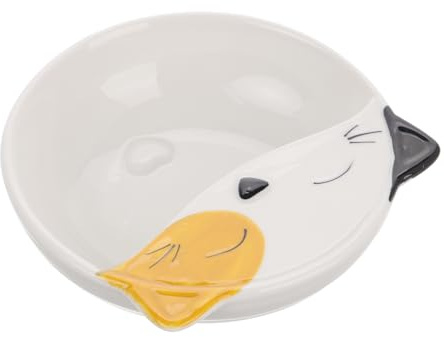 UTHCLO Plato De Cucharas De Cerámica Diseño De Gato Pequeño, Reposacucharas Estable y Reutilizable, Soporte para Utensilios De Cocina, Bolsitas De Té y Mesa, Uso Diario,