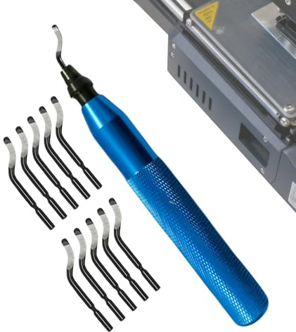 Herramienta de desbarbado de impresión 3D: acabador de bordes de 10 hojas, cortador de acero de alta velocidad, accesorio de recorte liso | Solución de escariado profesional para mecanizado de resina