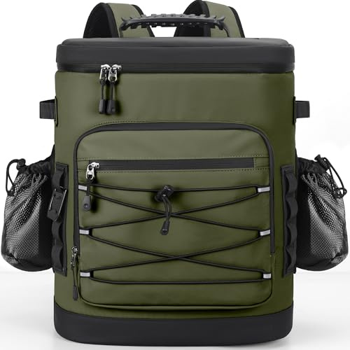 YOUNGOA Mochila Nevera Isotérmica, Mochila Termica Grande de 30 litros con Aislamiento Térmico y A Prueba de Fugas, Bolsa Picnic Impermeable para Hombre y Mujer