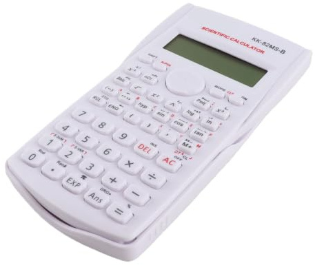 Generic 12-siffrig Vetenskaplig Kalkylator med 240 Funktioner Multifunktionskalkylator för Studenter och Yrkesverksamma med Skjutbar och Tvåradig Stor Skärm Avancerad Funktionskalkylator (Vit)