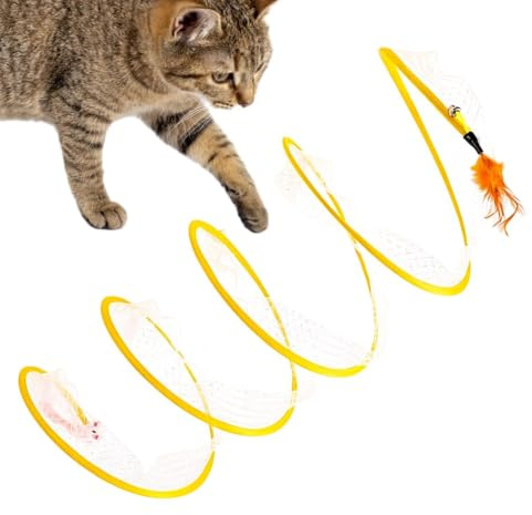 Spiral Kattunnel Interaktiv självlekande portabel träningskanal