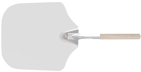 American Metalcraft 2814 28 Aluminum Pizza Peel with 12 Wood Handle, 14 x 16 Large Blade