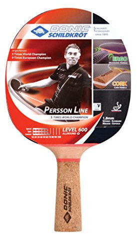 Schildkröt Tischtennis-Schläger Persson 600 mit Kork-Griff Tt, One Size