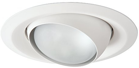 HALO E26 Series 6 in. White Recessed Ceiling Light Fixture Trim with Adjustable Eyeball
