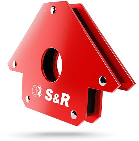 S&R welding magnet 125 mm Mounting angle in arrow shape with angles 45°, 90°, 135°, holds 34 pounds on each side (125 mm) Welding accessories, magnet for fixing