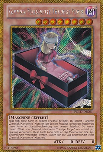 PGLD-DE001 - Gimmick-Marionette Traurige Puppe - Gold Secret Rare - DE - im Set mit Ultrapro Toploader - Yugioh