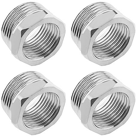 Be In Your Mind 4 Piezas 3/4 Macho A 1/2 Hembra Conector Accesorios Reductores Tubería Agua Accesorios Reductores Rosca para Tuberías Radiadores Tanques Agua Instalaciones Sanitarias Rosca BSP