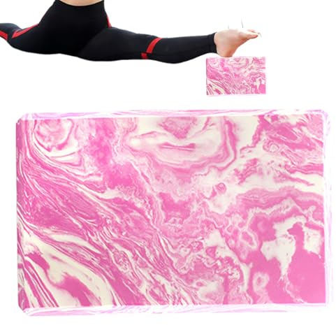 Yogabläter, pilatestegel, 25 x 14 x 6 cm mjukt skumstöd block fitness balansverktyg, kompakt stabilitetshjälp för tonåringar kvinnor män gym hem, blå, rosa