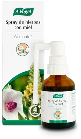 A.Vogel Spray de Hierbas con Miel | Calmante para Vías Respiratorias | A partir de 4 años | Con Gordolobo, Malvavisco y Miel | Sin Gluten y Sin Lactosa | 30 ml