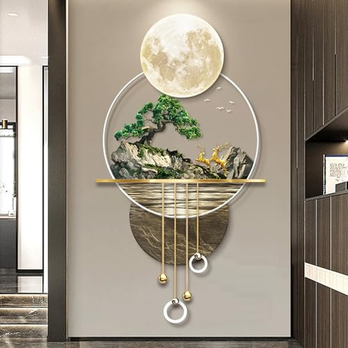 3D Relief LED Decorative Painting,Plug-in Power Supply Wall Hanging Mural,Creative Landscape Wall Hanging Mural,With frameless design, suitable for bedroom, living room, etc.(C,70x127cm/27.6x50in)