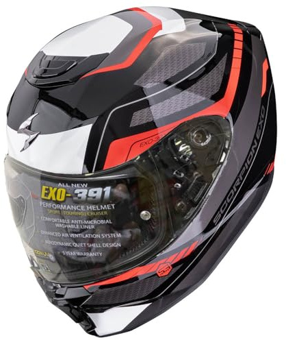 Scorpion Exo-391 Neo Rojo | Casco de Moto Integral Unisex Hombre y Mujer Homologado ECE 22.06