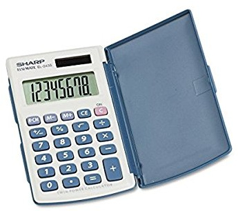 EL-243SB Solar Pocket Calculator, 8-Digit LCD