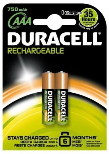 Duracell Stays Charged, AAA Rechargeable battery Nichel-Metallo Idruro (NiMH)