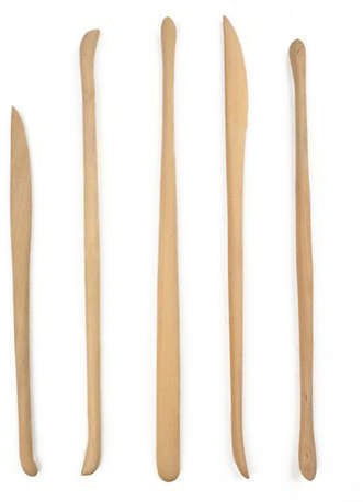 5 MICRO BOXWOOD SHAPING TOOLS POTTERY CLAY SCULPEY CERAMIC MINIATURE WORK POT10