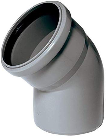 Soil Pipe 30 Degree Bend 110 mm Inlet - Push Fit - Grey - Waste