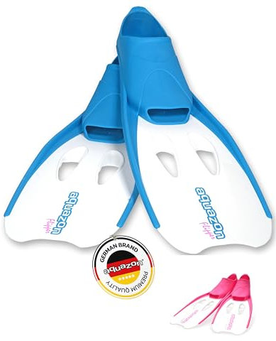 Aquazon Flossen, Schnorchelflossen, Schwimmflossen, Tauchflossen Flipper Für Kinder, Jugendliche Und Damen 36-37 Blau
