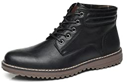 TOP STAKA Men's Boots, Leather Lace Up Winter Shoes for Work, Travel, Business, Casual Shoes